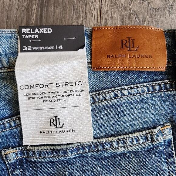 Ralph Lauren Womens Relaxed Taper Comfort Fit Stretch Jean RLL Size 14 NWT - Picture 5 of 6